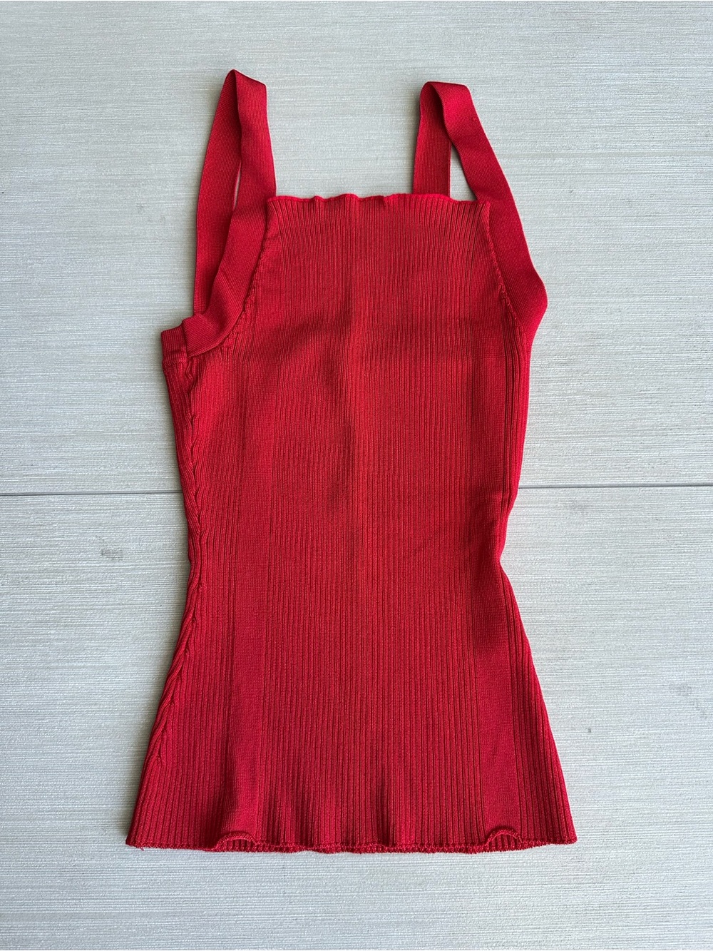 Zara Scarlet Ribbed Knit Tank